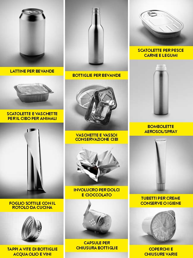 RACCOLTA DIFFERENZIATA ALLUMINIO, COSA RACCOGLIERE