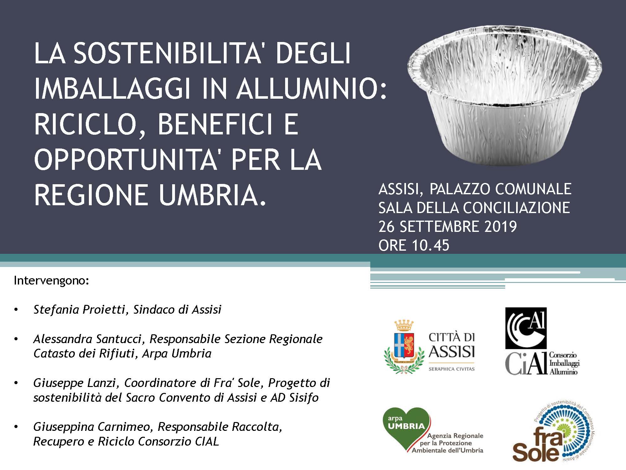 INVITO INCONTRO CIAL _ CONSORZIO ALLUMINIO_ ASSISI 26 SETTEMBRE 2019